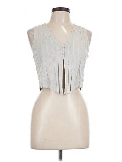 Pre-owned Bershka Sleeveless Blouse In Silver