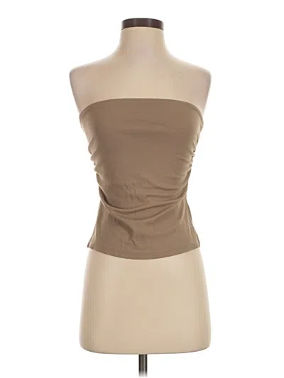 Pre-owned Bershka Sleeveless Blouse In Tan