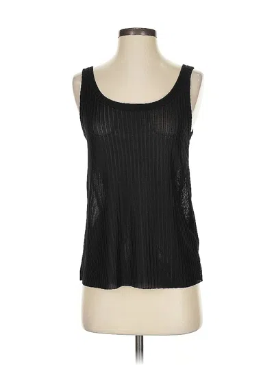 Pre-owned Bershka Sleeveless Top Black Scoop Neck Tops