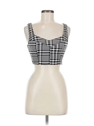 Pre-owned Bershka Sleeveless Top Black Square Neckline Tops