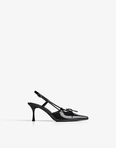 Bershka Slingback Heel With Detail In Black
