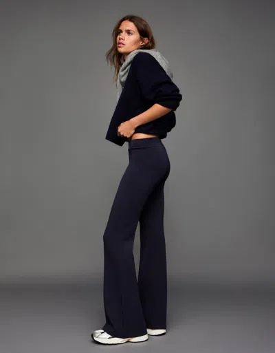 Bershka Soft Flared Trousers With Modal In Multi