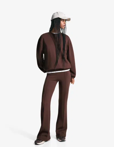 Bershka Soft Oversize Modal Sweatshirt In Brown