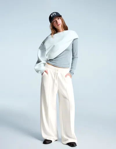 Bershka Soft Wide-leg Pants In Multi