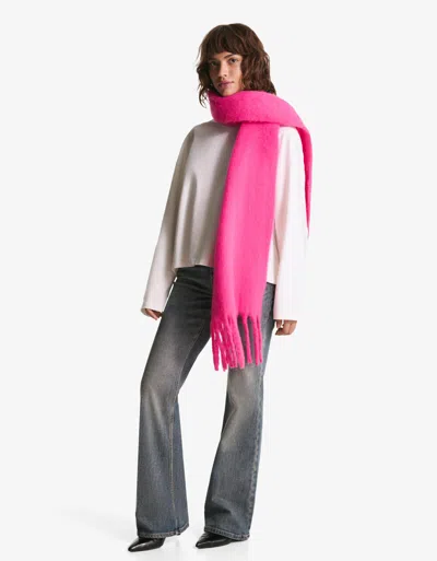 Bershka Solid-colored Scarf In Pink