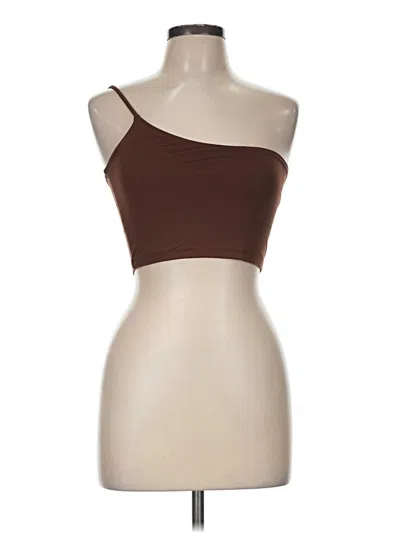 Pre-owned Bershka Sports Bra In Brown