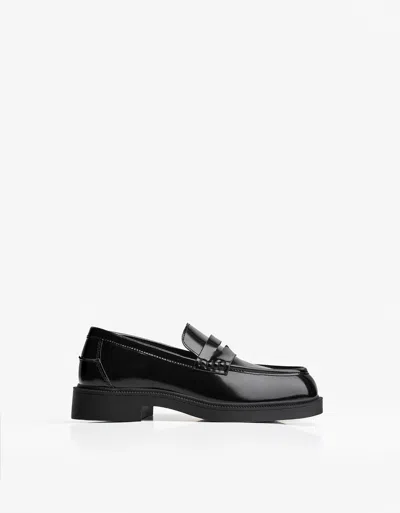 Bershka Square Toecap Loafers In Multi
