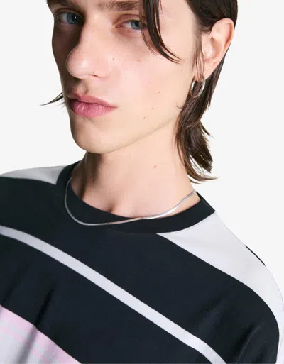 Bershka Steel Chain Necklace In Metallic