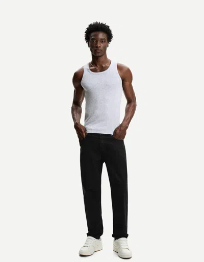 Bershka Straight Fit Jeans In White