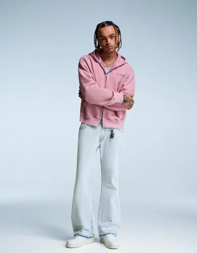 Bershka Straight Flared Jeans In Multi