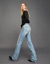 Bershka Straight-leg Cigarette Jeans In Blue