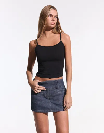 Bershka Strappy Top In Black