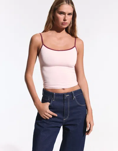 Bershka Strappy Top In Blue