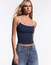 Bershka Strappy Top In Multi