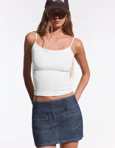 Bershka Strappy Top In White