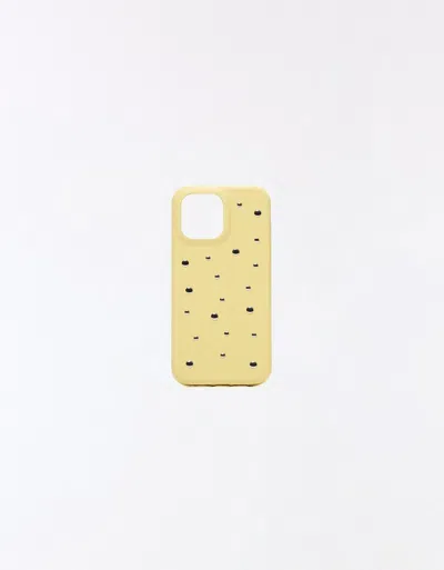 Bershka Studded Faux Leather Phone Case In Pink