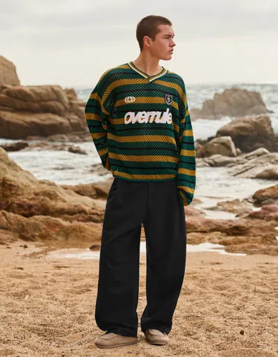 Bershka Super Baggy Linen Trousers In Black