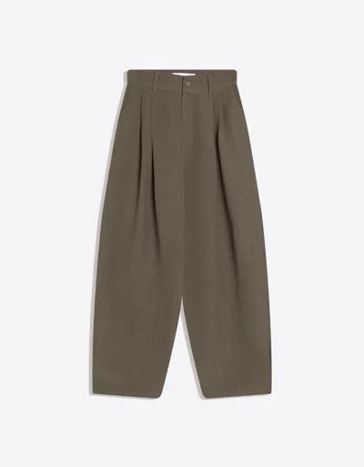 Bershka Super Baggy Tailored Trousers In Brown
