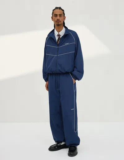 Bershka Super Baggy Technical Trousers In Blue