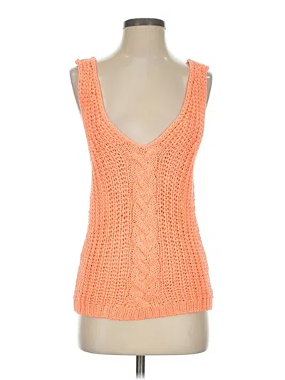 Pre-owned Bershka Sweater Vest In Orange