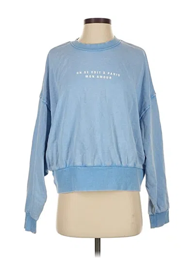 Pre-owned Bershka Sweatshirt In Blue