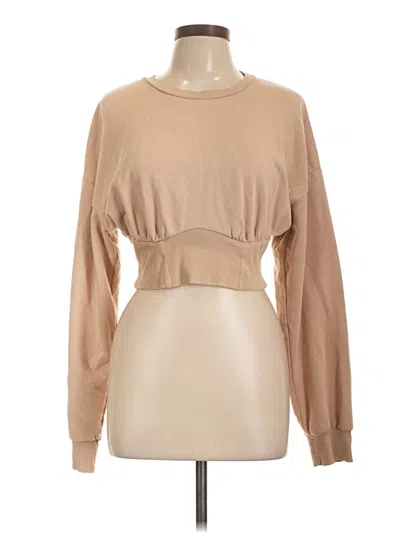 Pre-owned Bershka Sweatshirt In Tan