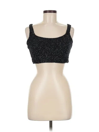 Pre-owned Bershka Tank Top Black Strapless Neckline Tops