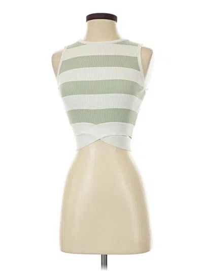 Pre-owned Bershka Tank Top Green Strapless Neckline Tops