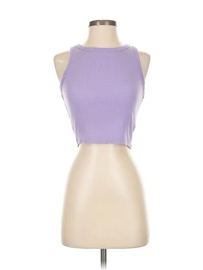 Pre-owned Bershka Tank Top Purple Halter Neckline Tops