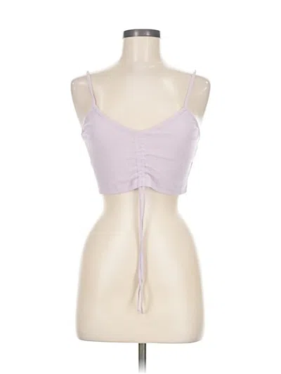Pre-owned Bershka Tank Top Purple Halter Neckline Tops