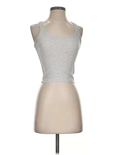 Pre-owned Bershka Tank Top Silver Halter Neckline Tops