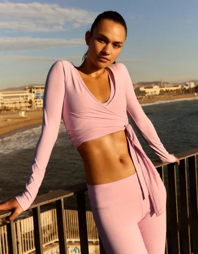 Bershka Technical Ballerina Cardigan In Pink