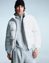 Bershka Technical Puffer Jacket In White