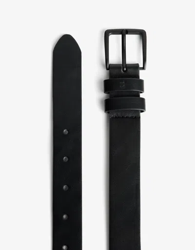 Bershka Thin Faux Leather Belt In Black