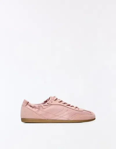 Bershka Thin Sole Sneakers In Pink