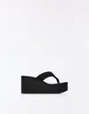 Bershka Thong Platform Heeled Sandal In Multi