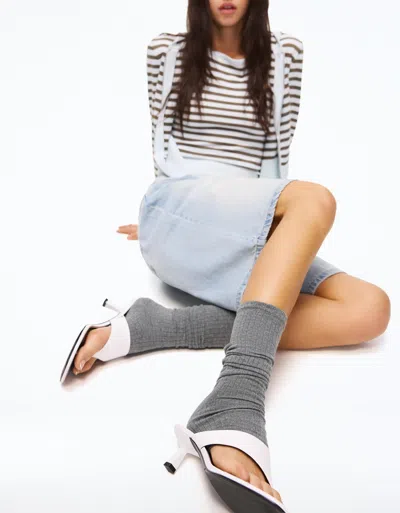 Bershka Toe-free Socks In Pattern