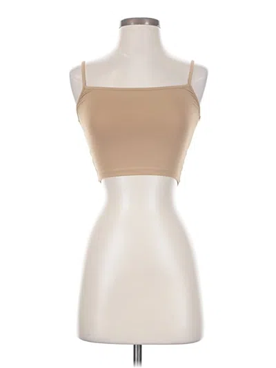 Pre-owned Bershka Tube Top Tan Strapless Neckline Tops