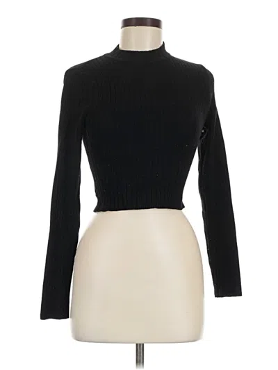 Pre-owned Bershka Turtleneck Sweater In Black