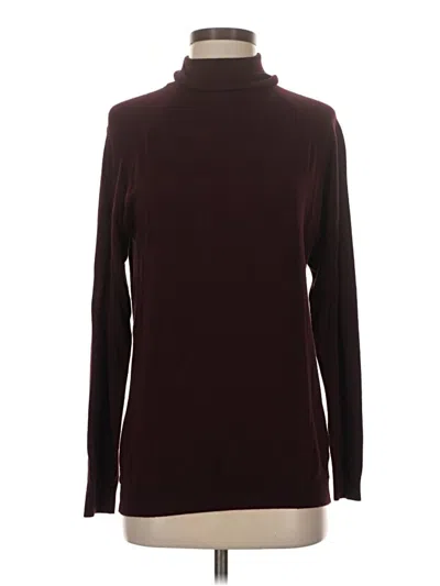 Pre-owned Bershka Turtleneck Sweater In Burgundy