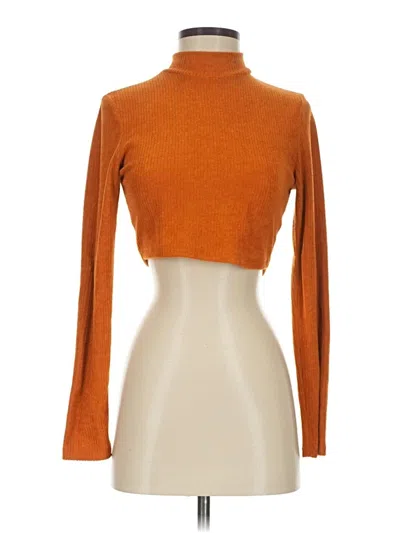 Pre-owned Bershka Turtleneck Sweater In Orange