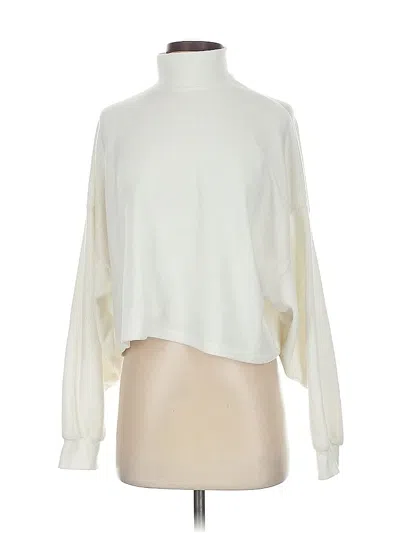 Pre-owned Bershka Turtleneck Sweater In White