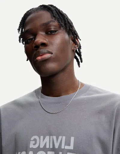 Bershka Twisted Steel Chain In Silver