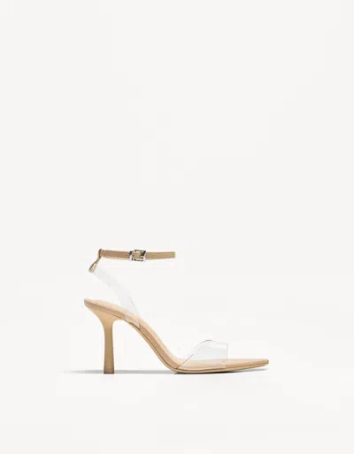 Bershka Vinyl Heeled Sandals In Multi