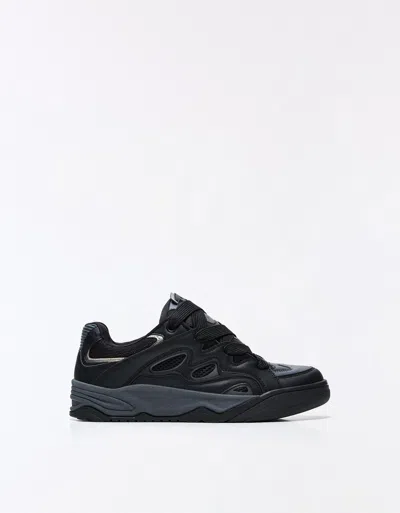 Bershka Voluminous Skate Sneakers In Black
