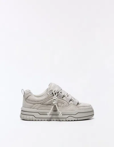 Bershka Voluminous Skate Sneakers In Gray