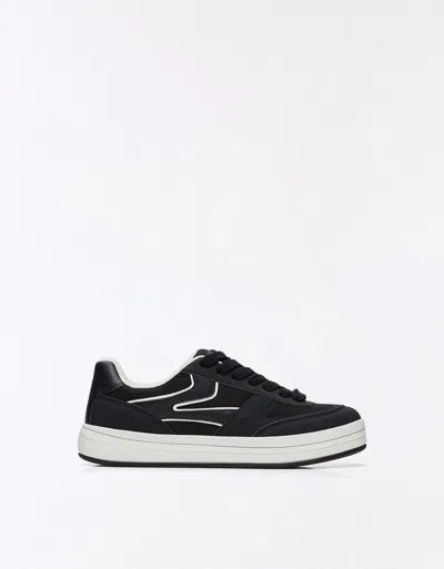 Bershka Voluminous Sneakers In Black