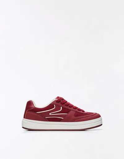 Bershka Voluminous Sneakers In Red