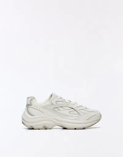 Bershka Voluminous Sole Sneakers In White
