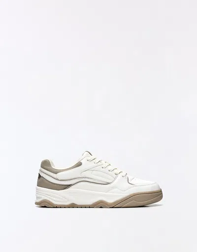 Bershka Voluminous Street Sneakers In White